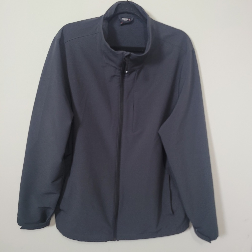 32 Degrees Heat Size XL Softshell Jacket Mens Gray Full Zip Fleece Lined Coat